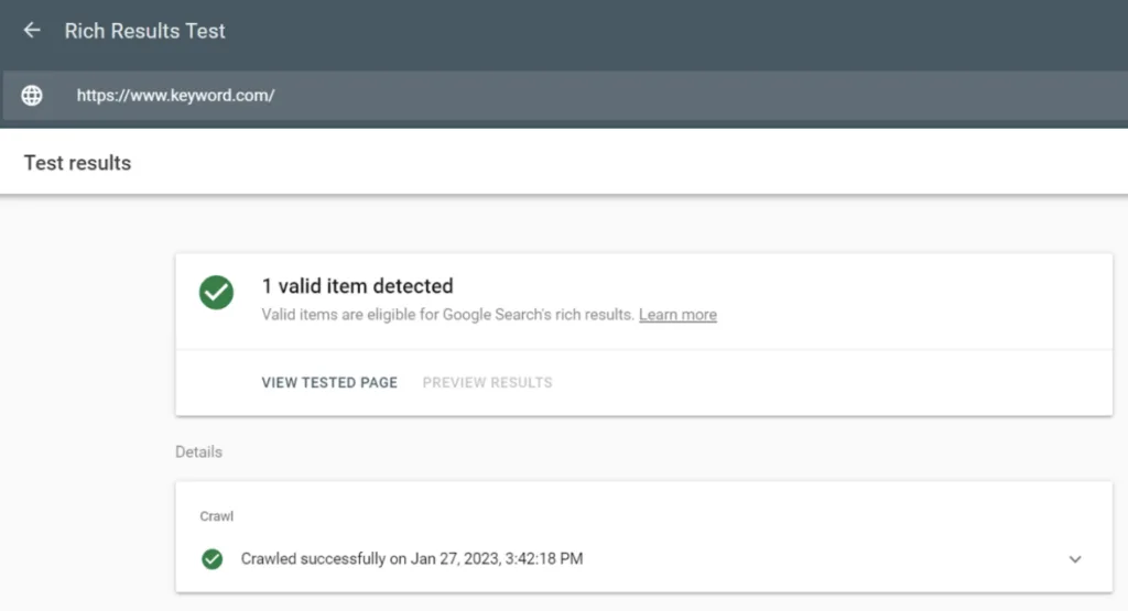 How to run a Rich Results test 