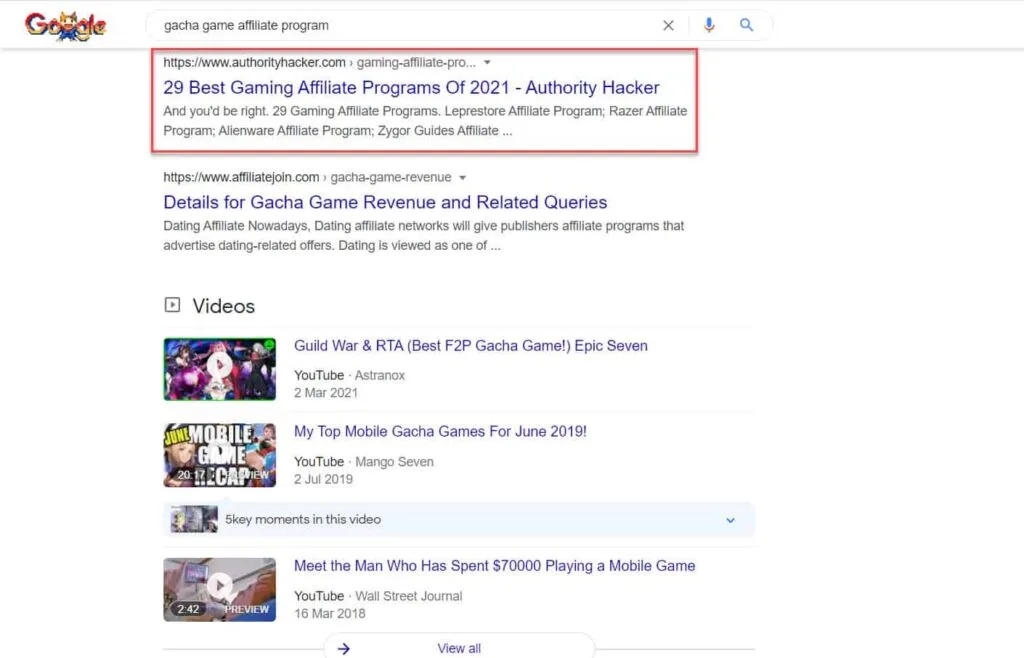 google affiliate programs