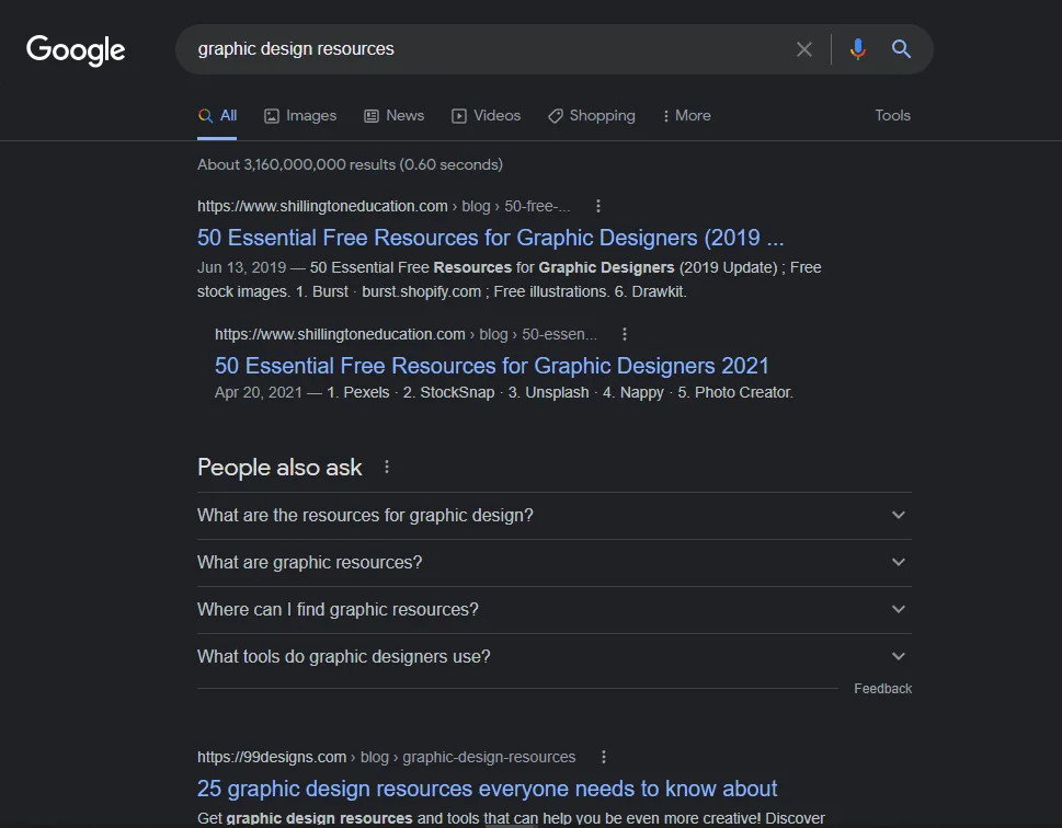 testimonial link building - graphic design resources